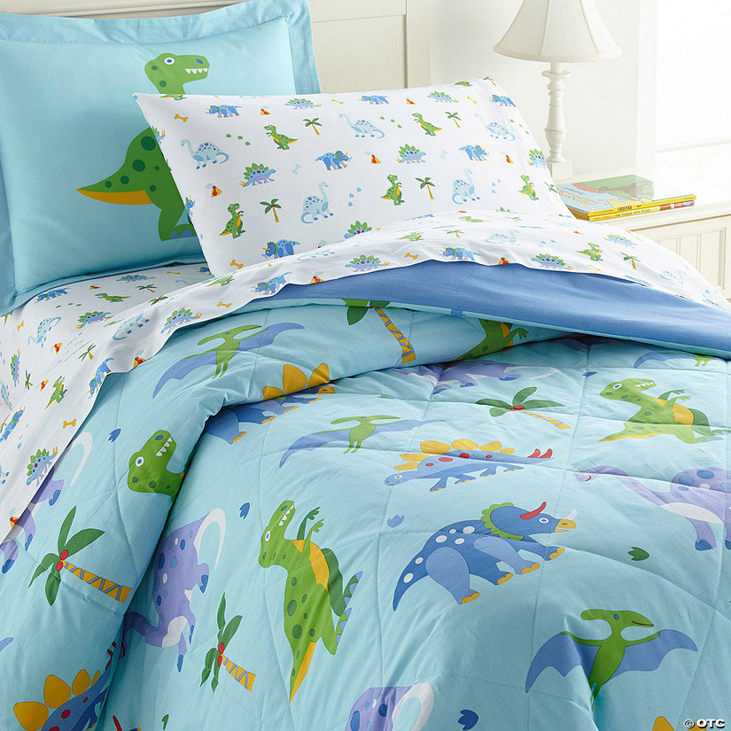 Wildkin Dinosaur Land 5 pc 100% Cotton Bed in a Bag - Twin Image