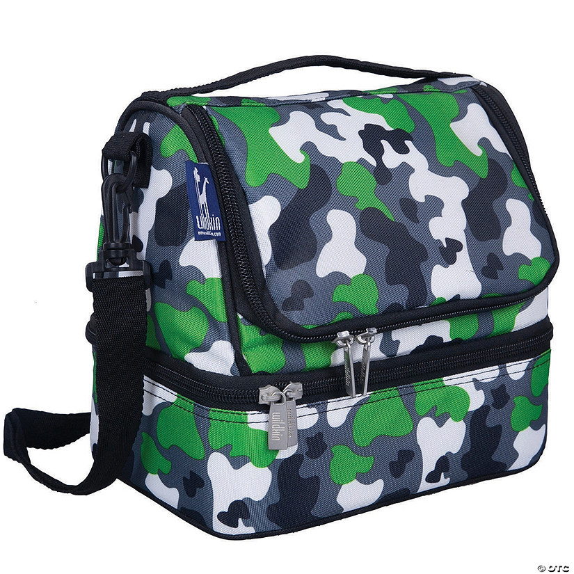 Wildkin Green Camo Two Compartment Lunch Bag Image