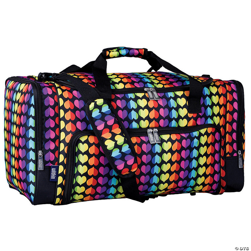Wildkin Rainbow Hearts Weekender Duffel Bag Image