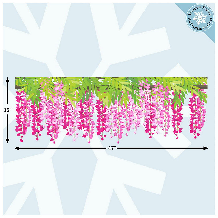 WINDOW FLAKES WINDOW CLINGS - WISTERIA BORDER PINK Image
