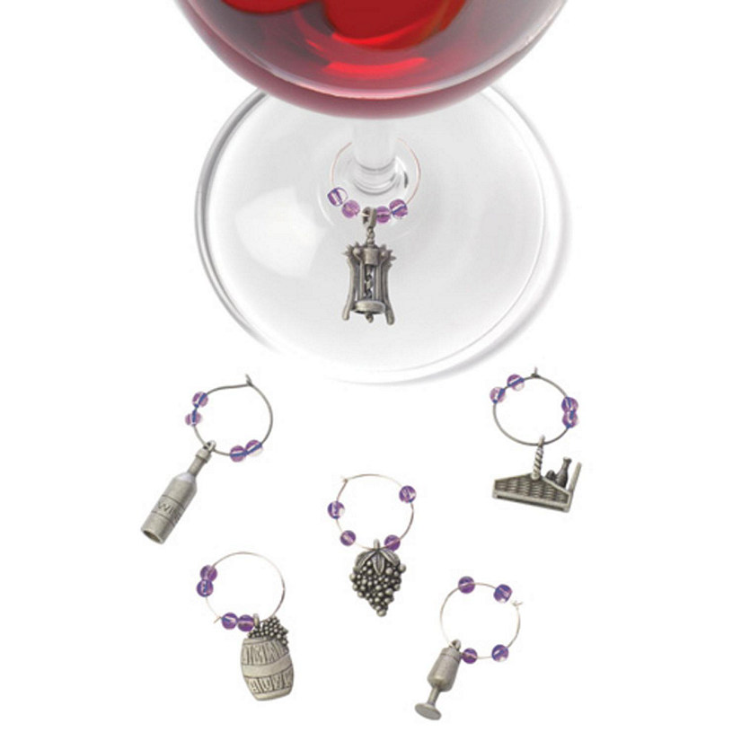 Winery: Pewter Wine Charms Image
