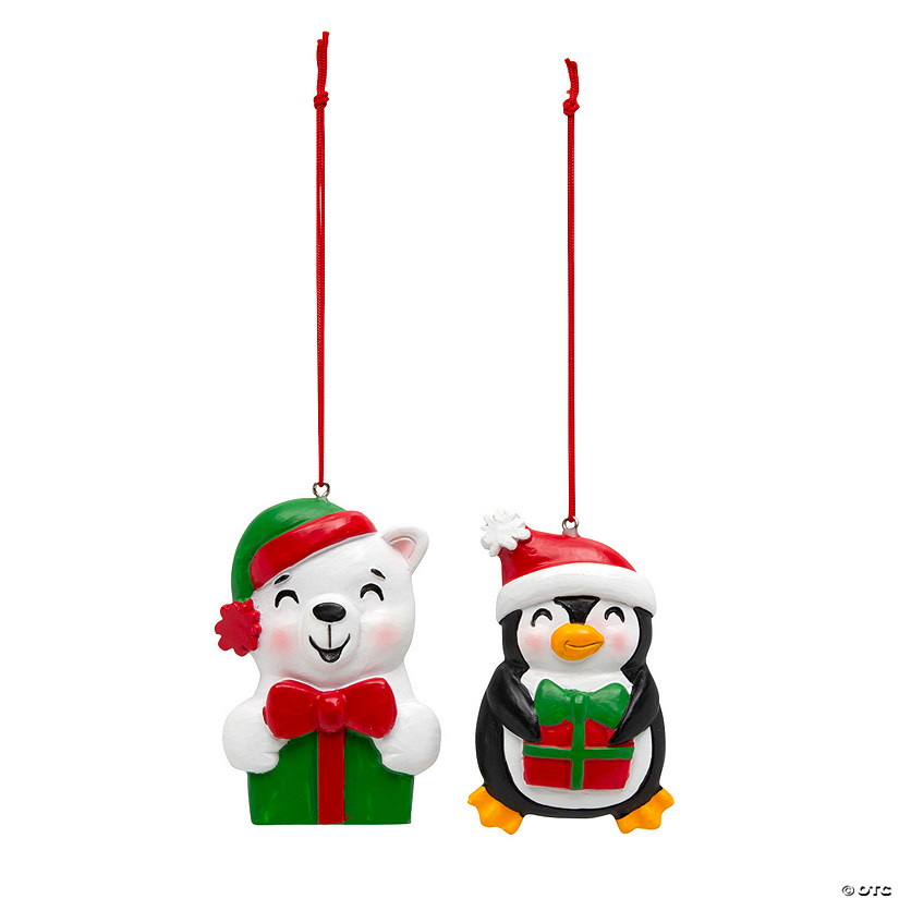 Winter Animals Christmas Ornaments - 12 Pc. Image