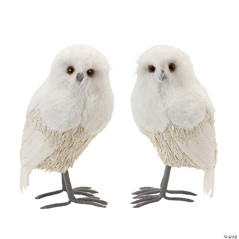 Winter Owl Decor (Set Fo 2) 12.5"H Foam Image