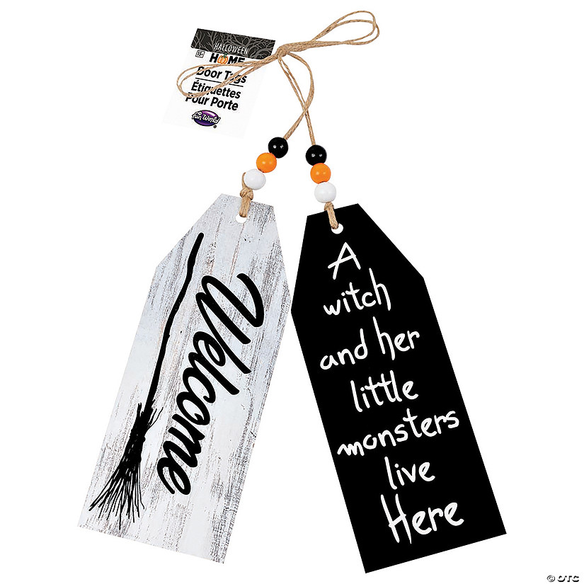 Witch & Welcome Door Tag Halloween D&#233;cor Image