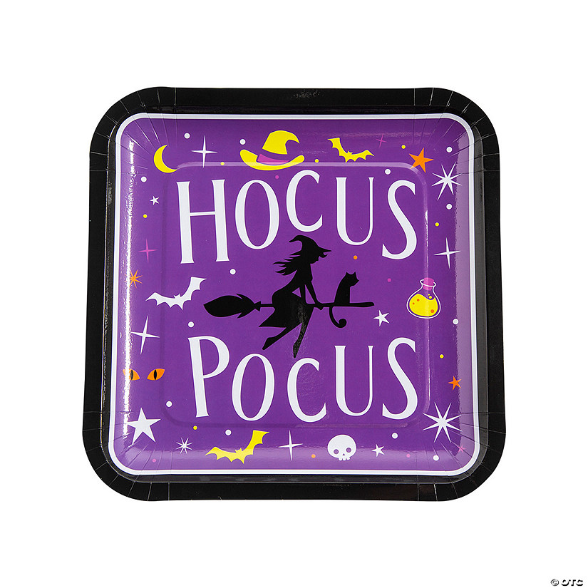 Witch Party Square Paper Dinner Plates - 8 Ct. Image