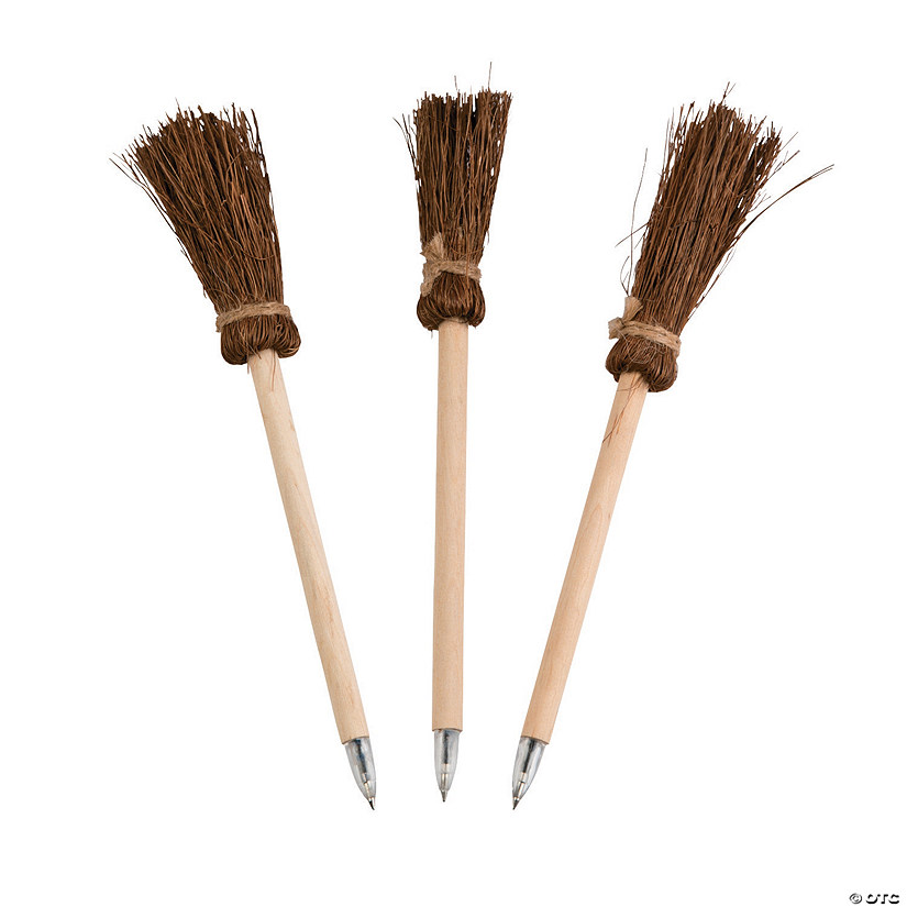 Witch&#8217;s Broom Pens - 24 Pc. Image