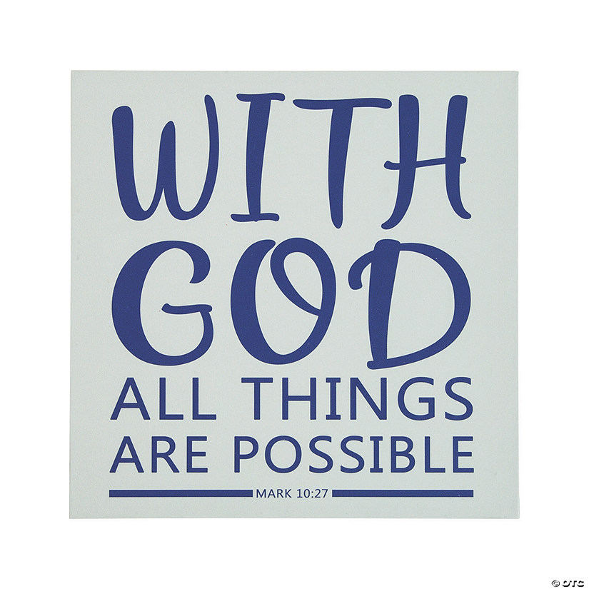 With God All Things Are Possible Tabletop Sign Image