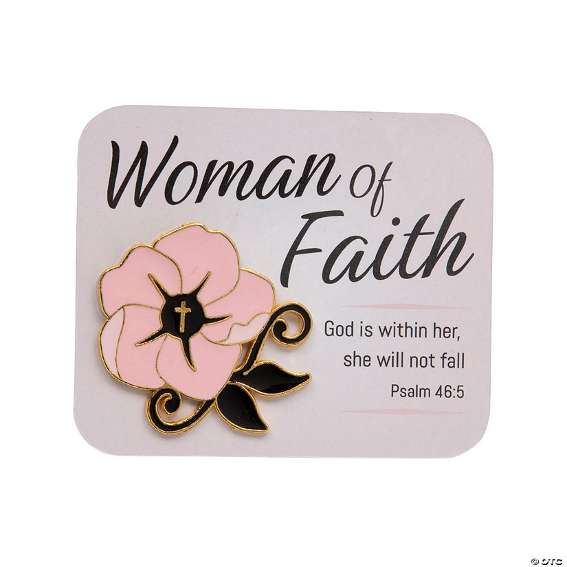 Woman of Faith Pins with Card for 12 Image