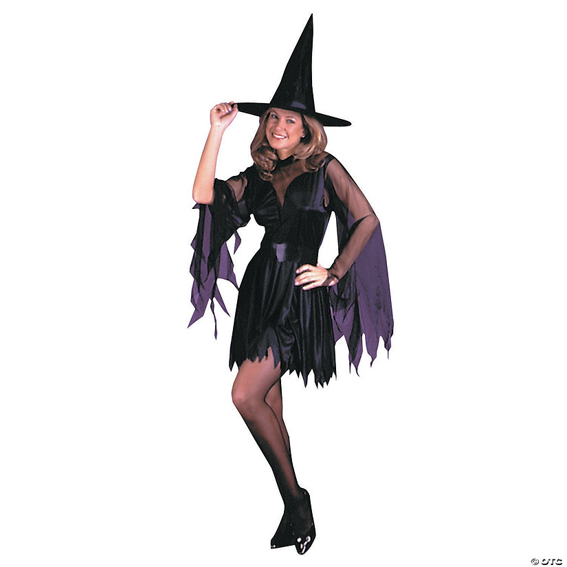 Women&#8217;s Sexy Witch with Sash Costume - Large Image
