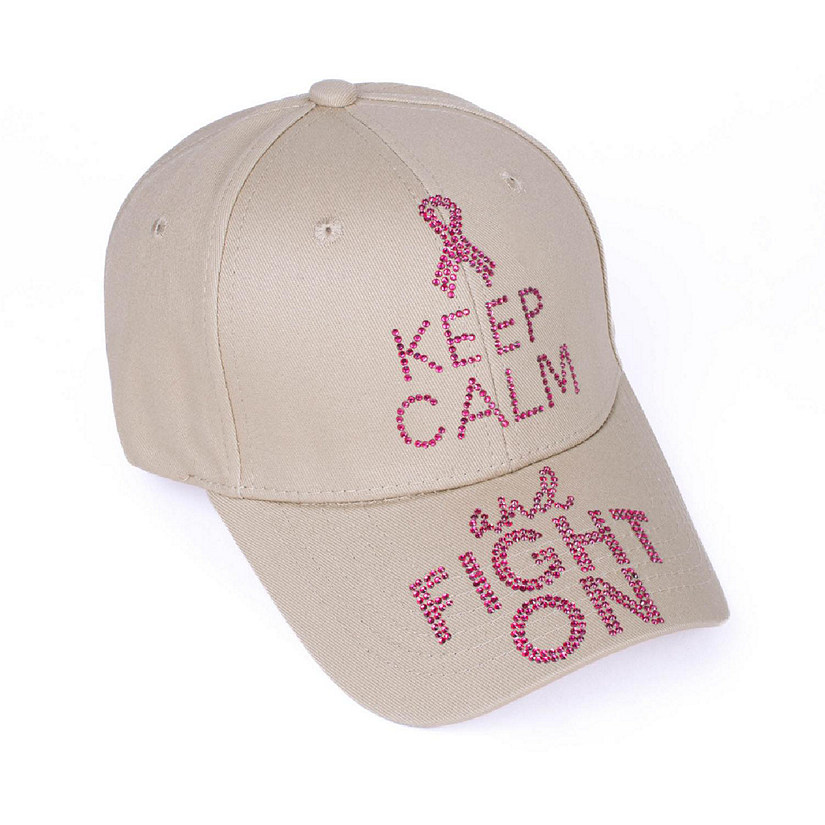 Womens Bling Baseball Cap - "Keep Calm" Image