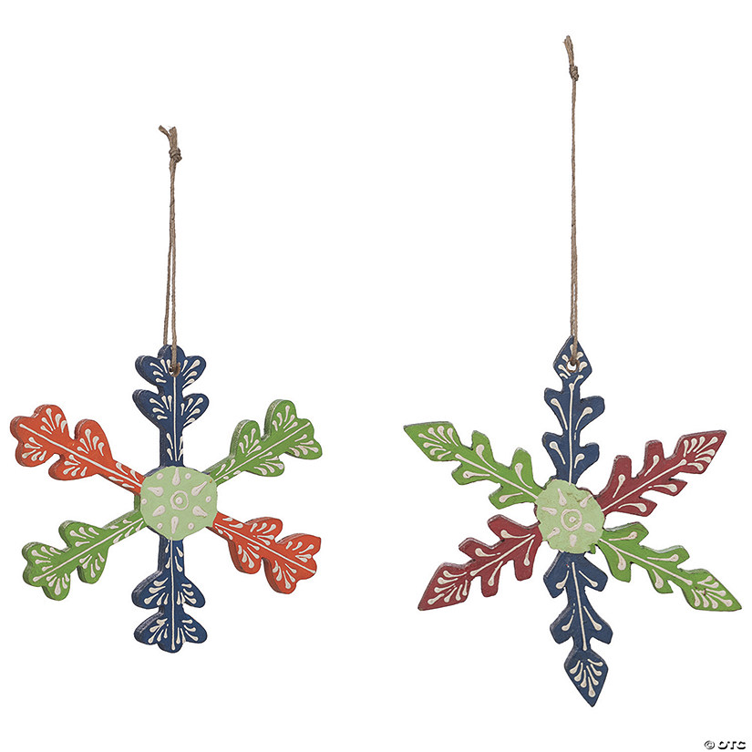 Wood Snowflake Ornament (Set of 6) Image