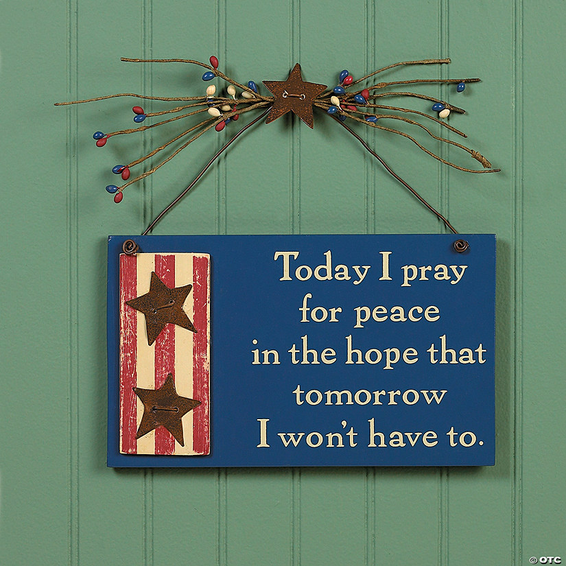 Wooden &#8220;Pray For Peace&#8221; Sign - 3 Pc. Image