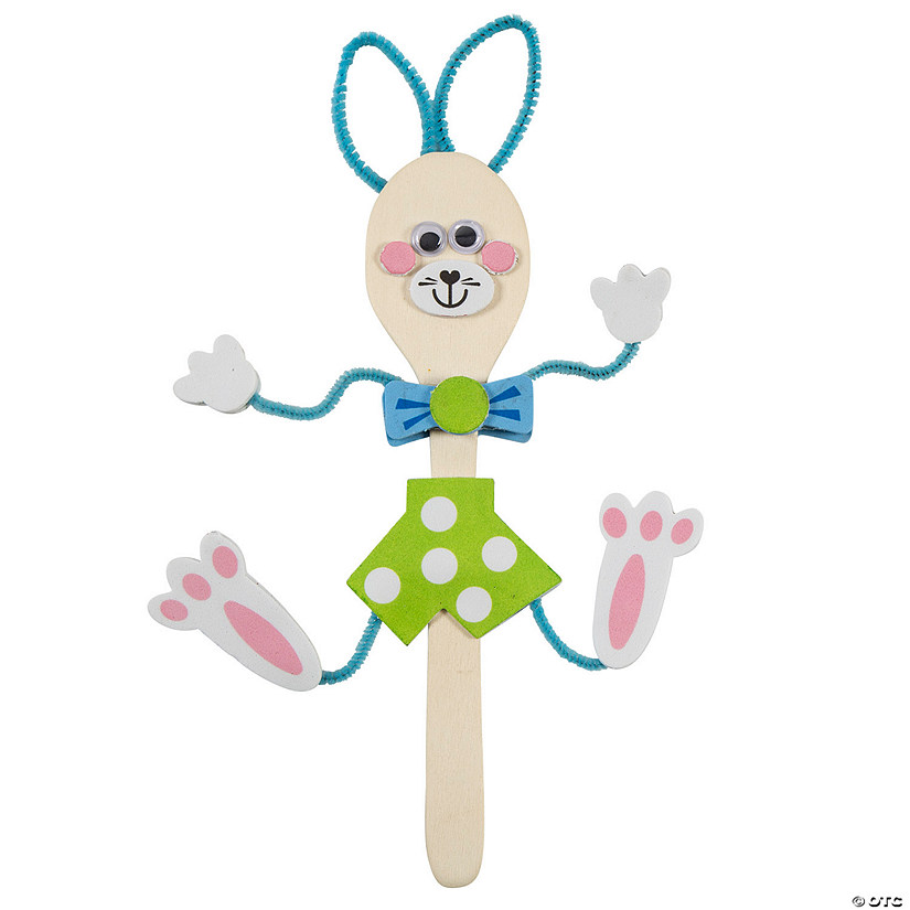 Wooden Spoon Easter Bunny Craft Kit - Makes 12 Image