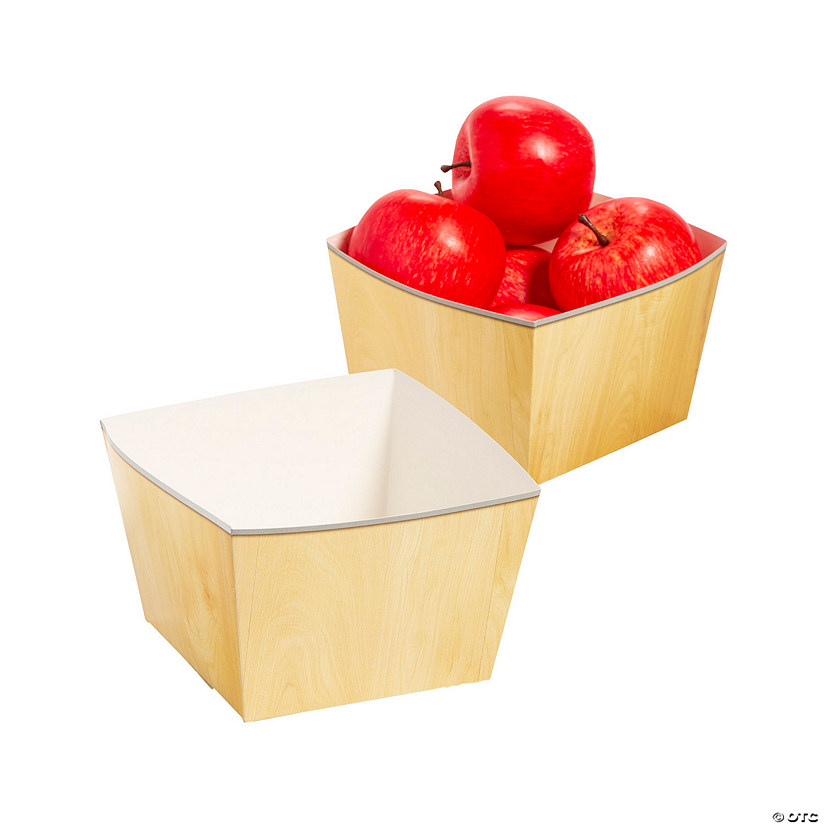 Woodgrain Apple Party Favor Boxes  -12 Pc. Image