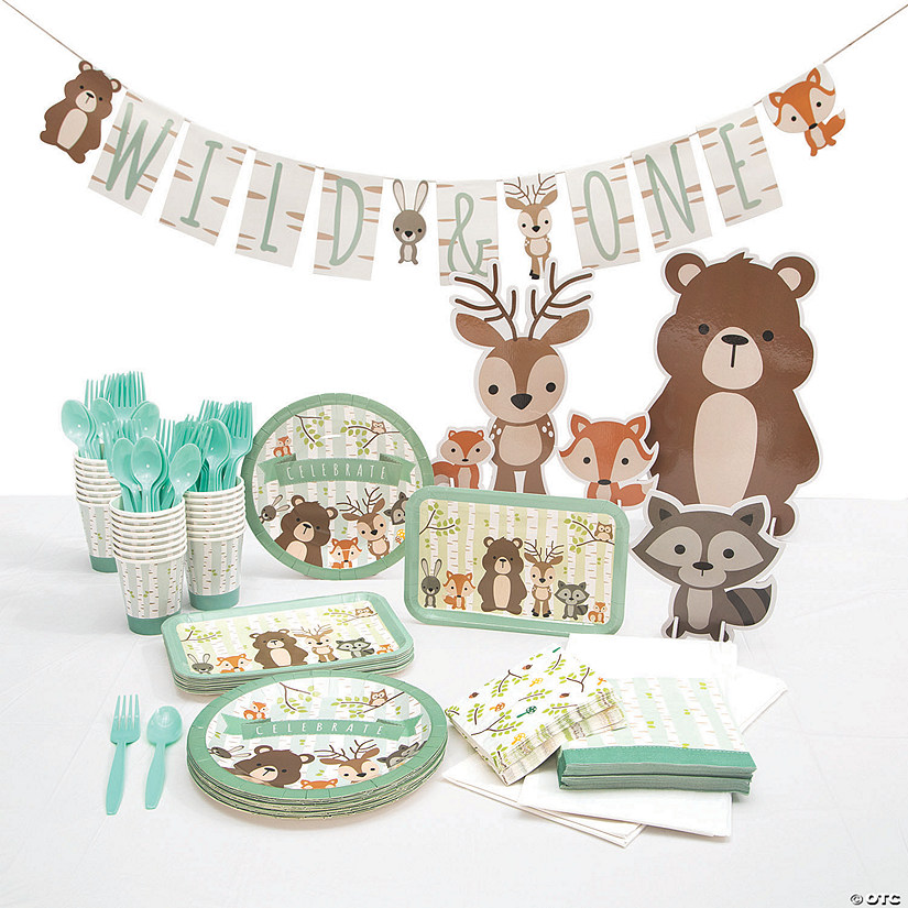 Woodland Tableware Kit for 24 Guests Image