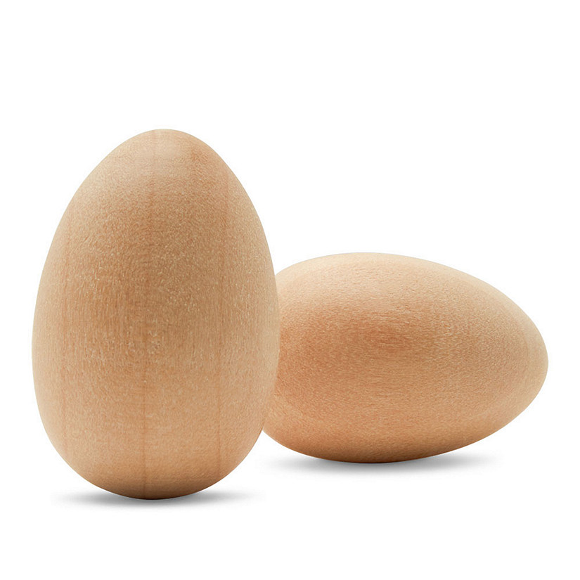 Woodpeckers Crafts, DIY Unfinished Wood 1-1/8" Egg, Pack of 100 Image