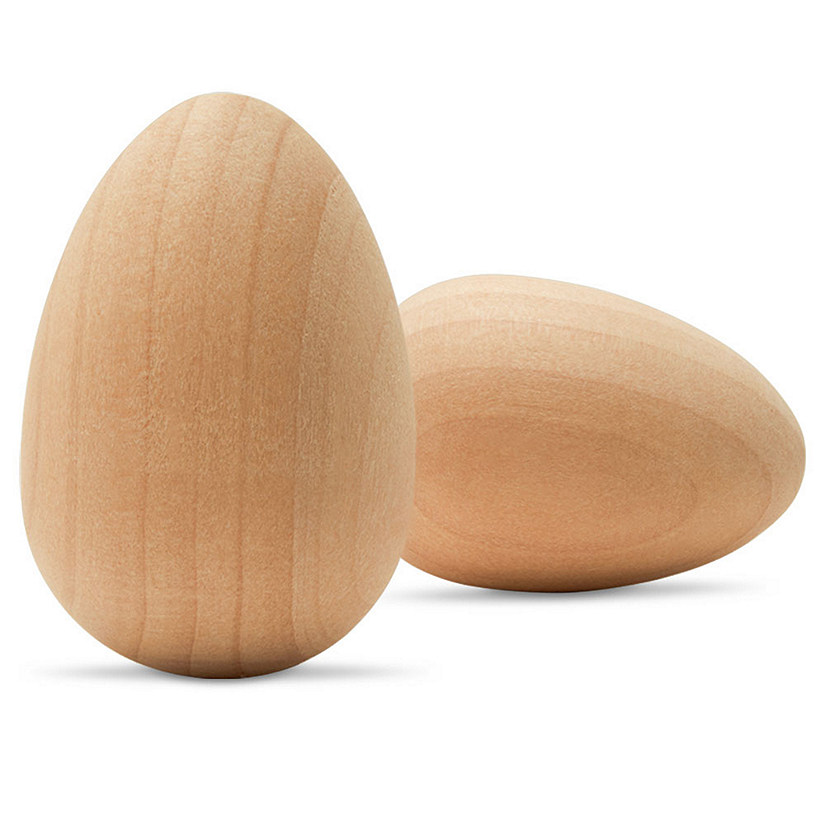 Woodpeckers Crafts, DIY Unfinished Wood 1-5/8" Egg, Pack of 25 Image