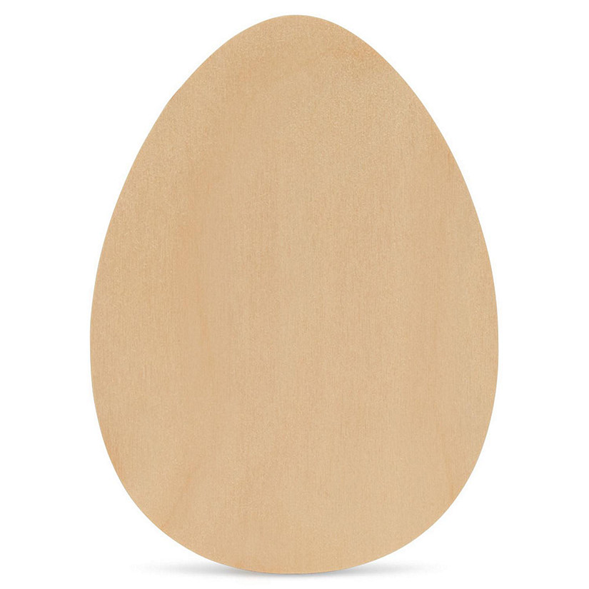 Woodpeckers Crafts, DIY Unfinished Wood 10" Egg Cutout Pack of 1 Image