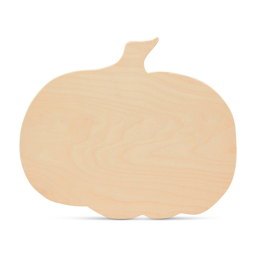 Woodpeckers Crafts, DIY Unfinished Wood 11" Pumpkin Cutout, Pack of 3 Image