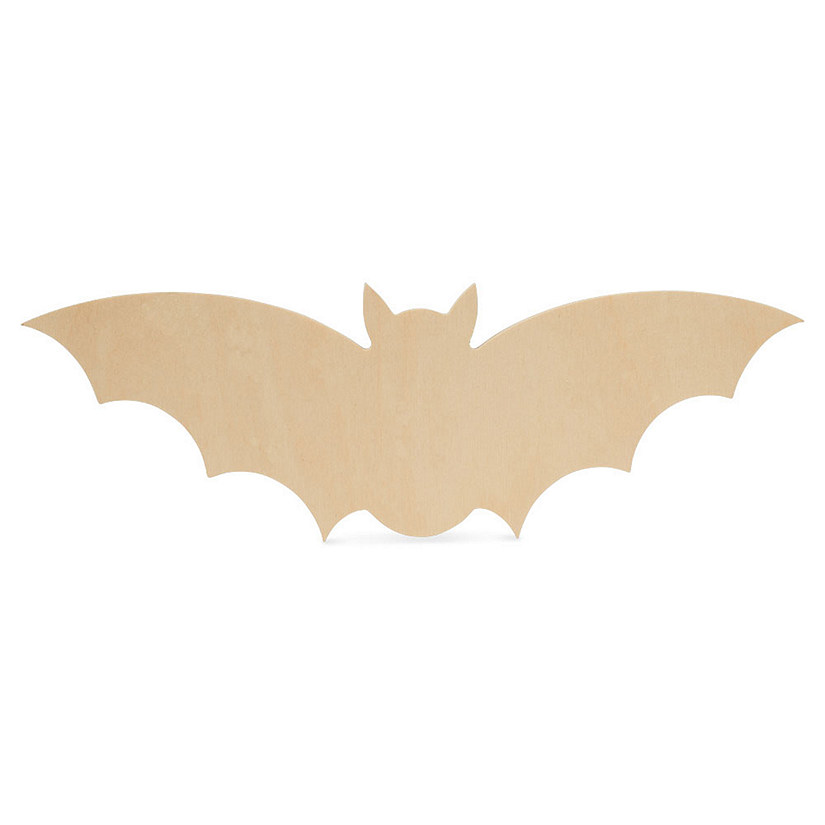 Woodpeckers Crafts, DIY Unfinished Wood 12" Bat Cutout, Pack of 12 Image