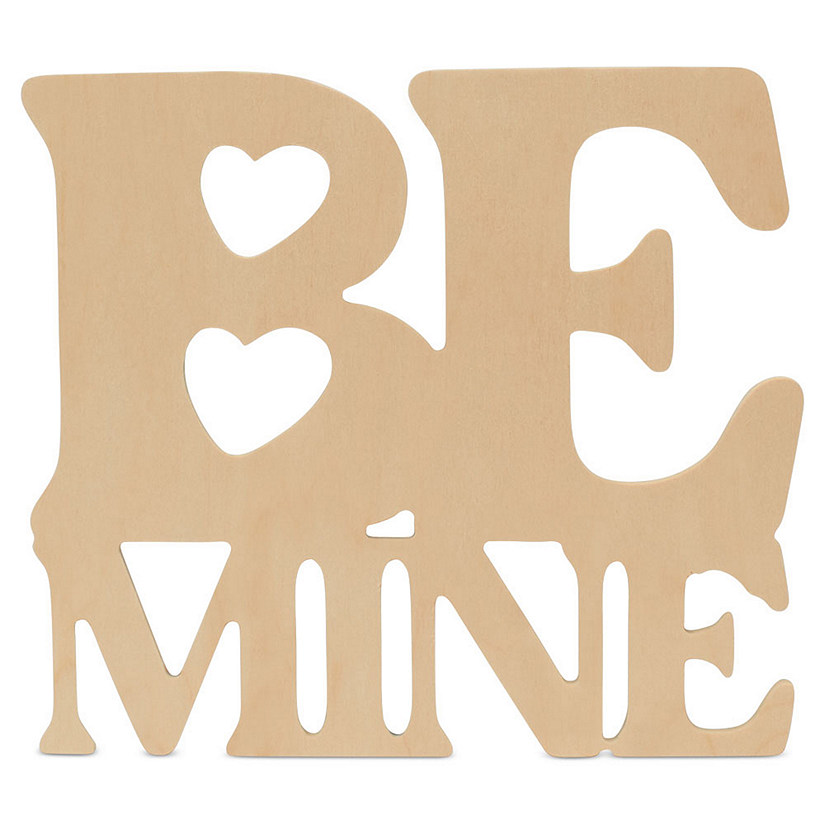 Woodpeckers Crafts, DIY Unfinished Wood 12" Be Mine Cutout, Pack of 6 Image