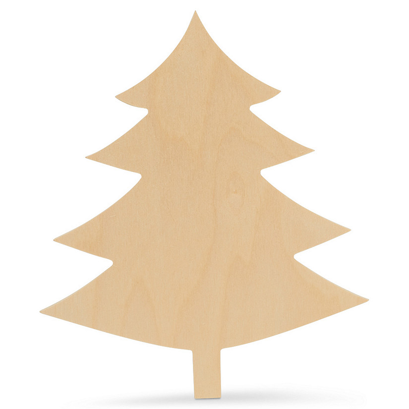 Woodpeckers Crafts, DIY Unfinished Wood 12" Christmas Tree Cutout, Pack of 12 Image