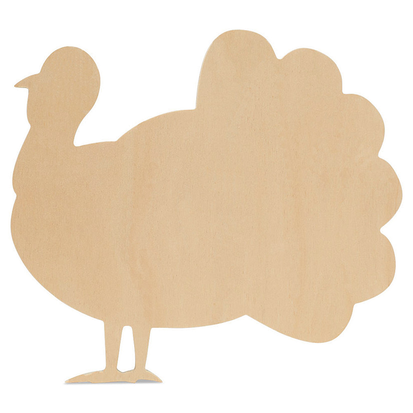 Woodpeckers Crafts, DIY Unfinished Wood 12" Classic Turkey Cutout Pack of 3 Image