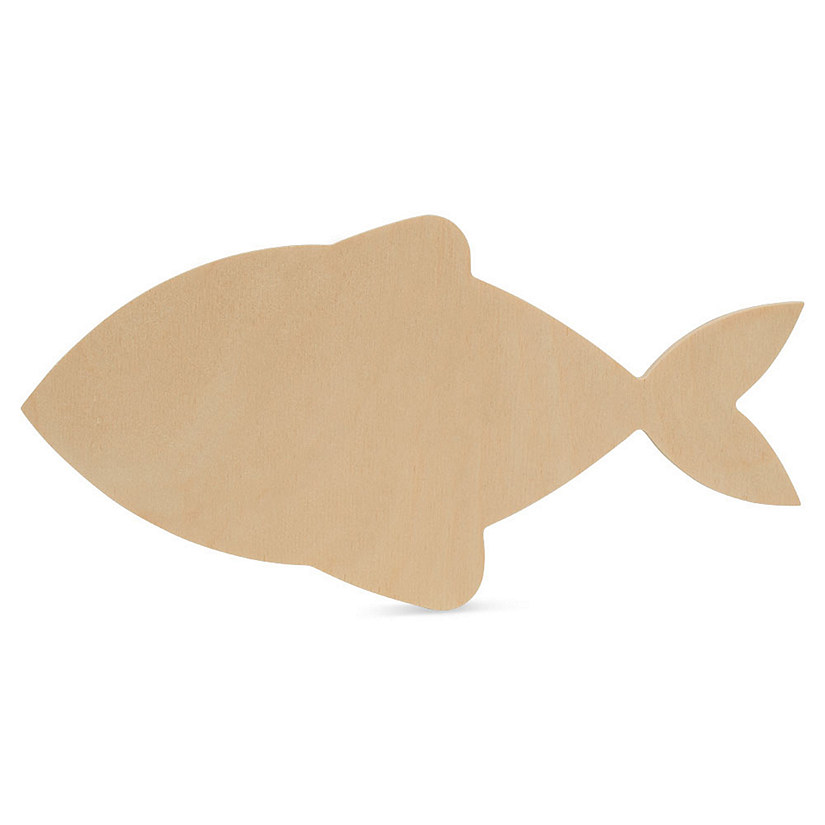 Woodpeckers Crafts, DIY Unfinished Wood 12" Fish Cutouts, Pack of 10 Image