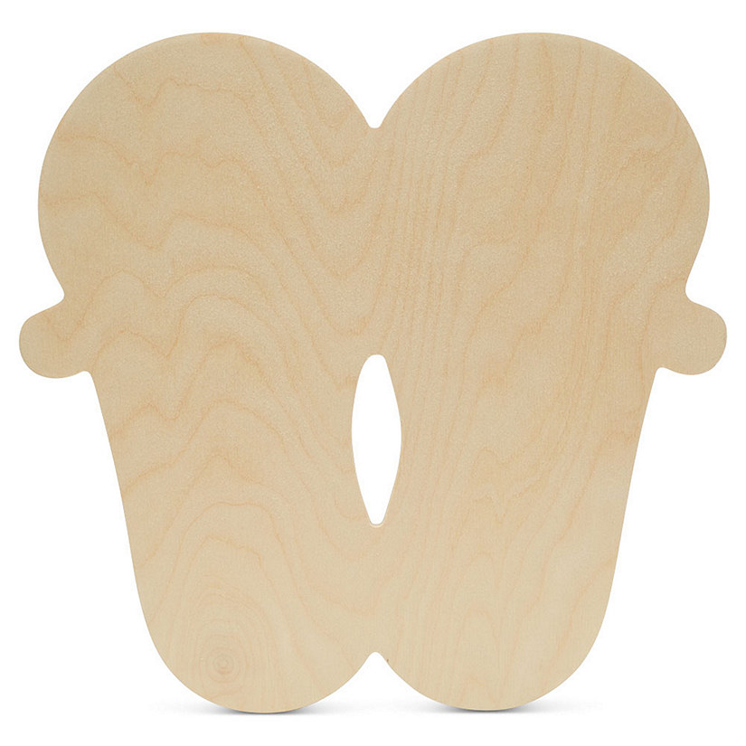 Woodpeckers Crafts, DIY Unfinished Wood 12" Flip Flops Cutouts, Pack of 3 Image