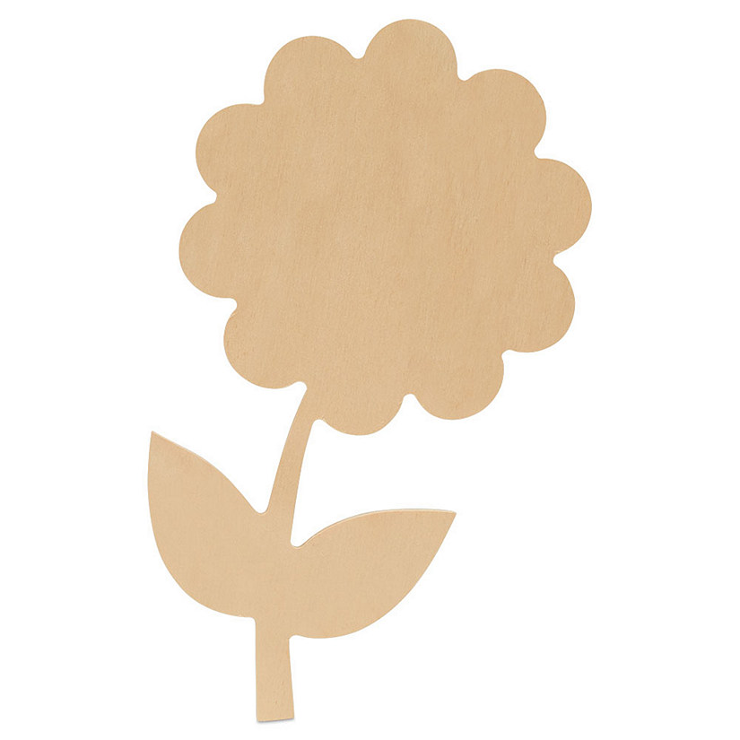 Woodpeckers Crafts, DIY Unfinished Wood 12" Flower Cutout, Pack of 12 Image