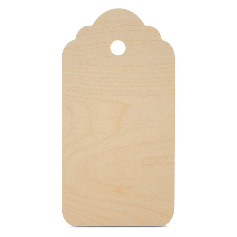 Woodpeckers Crafts, DIY Unfinished Wood 12" Gift Tag Cutout Pack of 12 Image