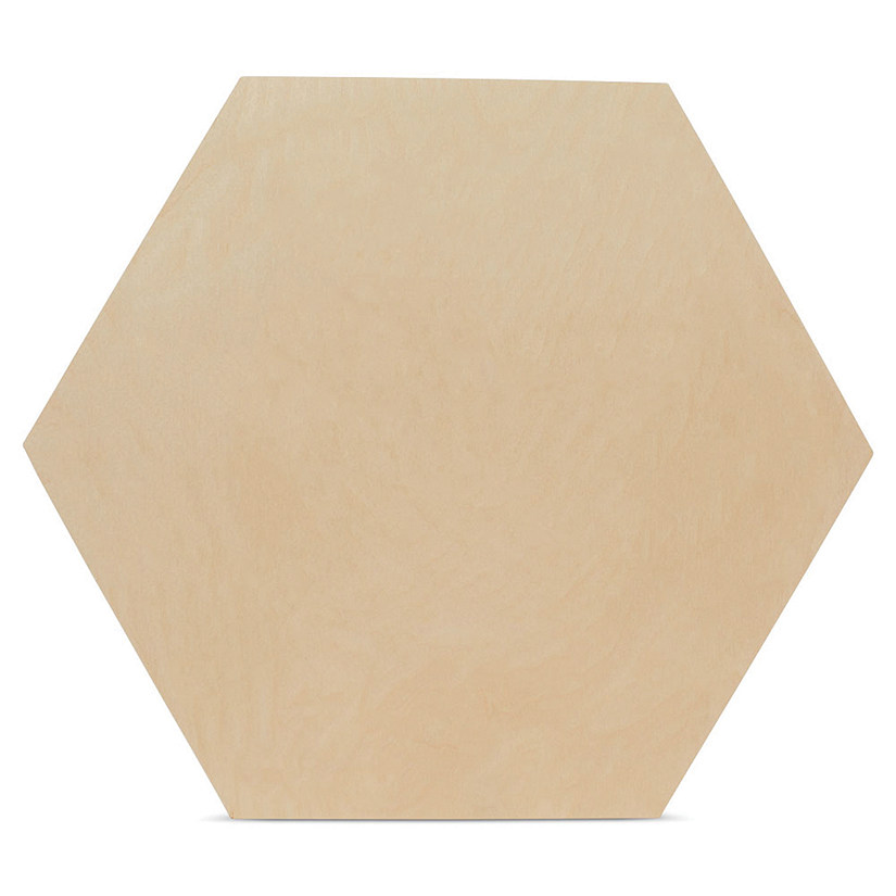 Woodpeckers Crafts, DIY Unfinished Wood 12" Hexagon Pack of 3 Image