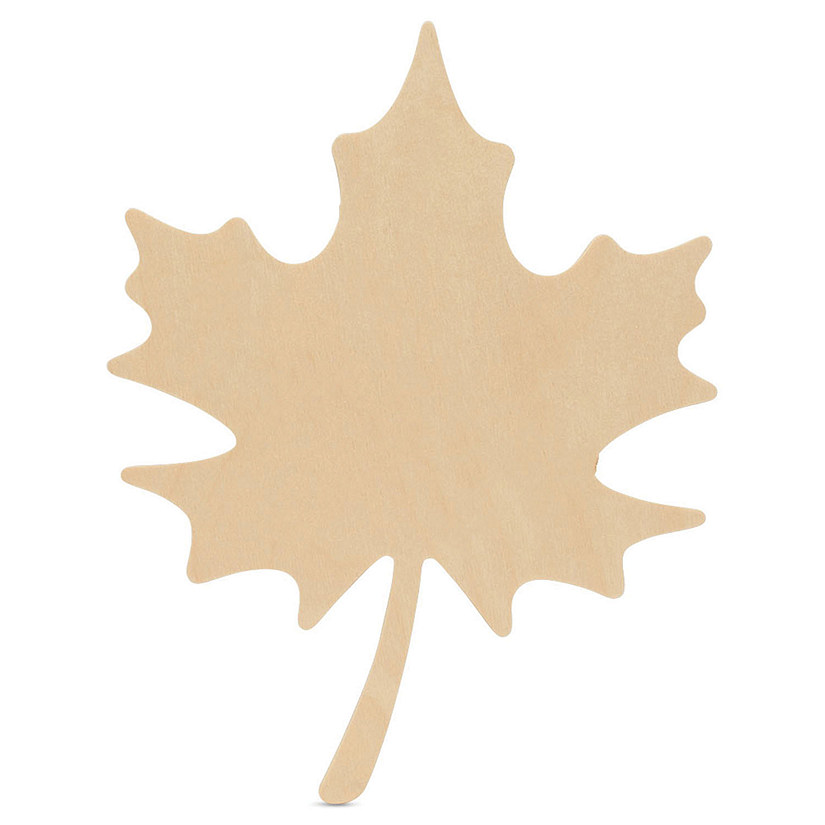 Woodpeckers Crafts, DIY Unfinished Wood 12" Maple Leaf Cutout Pack of 3 Image