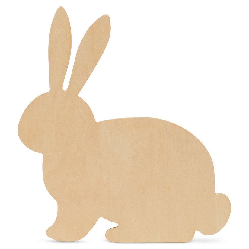 Woodpeckers Crafts, DIY Unfinished Wood 12" Rabbit Cutout, Pack of 3 Image