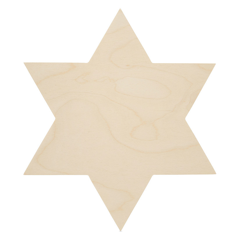 Woodpeckers Crafts, DIY Unfinished Wood 12" Star of David Cutout Pack of 12 Image
