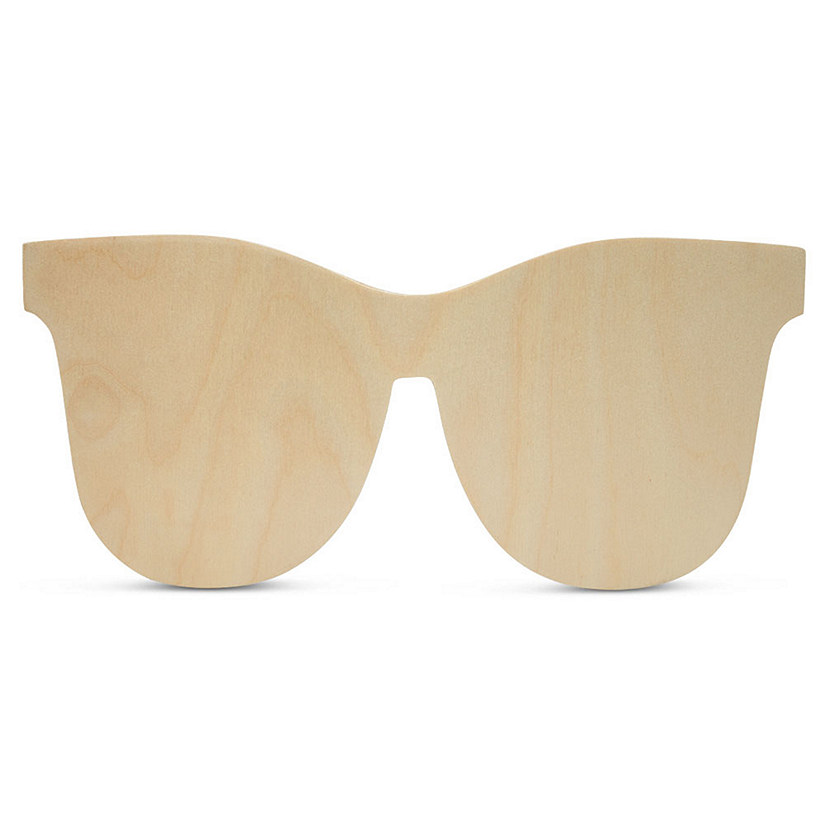 Woodpeckers Crafts, DIY Unfinished Wood 12" Sunglasses Cutouts, Pack of 10 Image