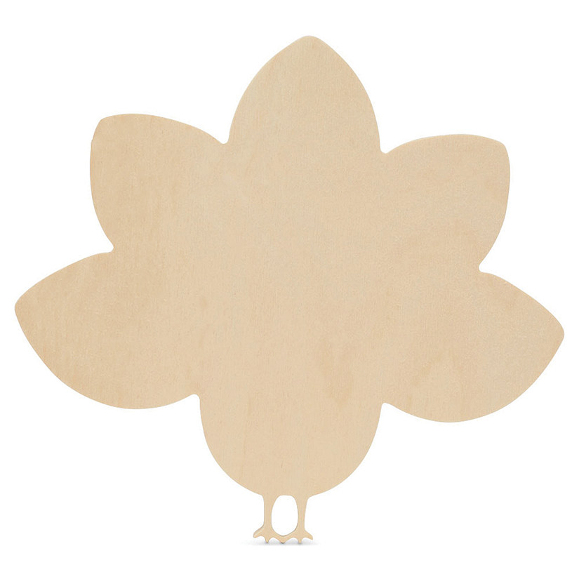Woodpeckers Crafts, DIY Unfinished Wood 12" Whimsical Turkey Cutout Pack of 3 Image