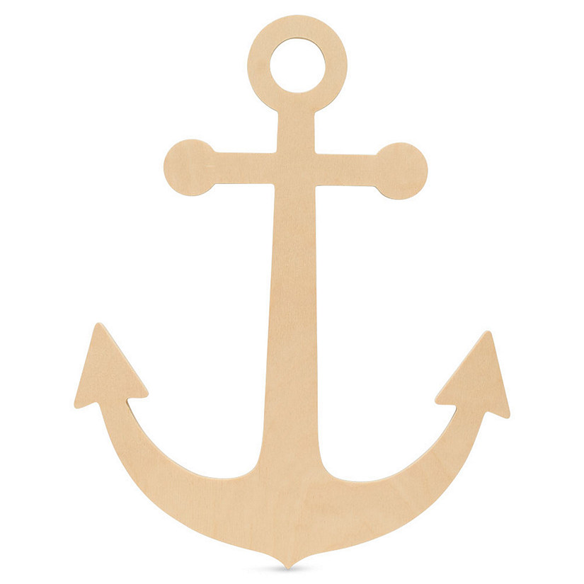 Woodpeckers Crafts, DIY Unfinished Wood 16" Anchor Cutouts Image
