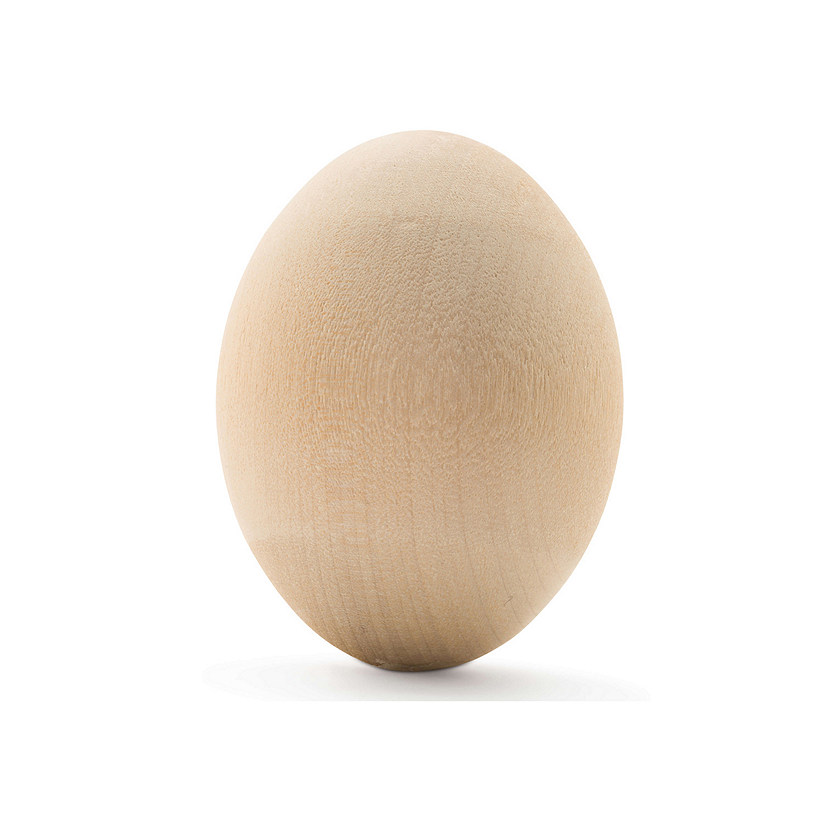 Woodpeckers Crafts, DIY Unfinished Wood 2-1/2" Egg, Pack of 24 Image