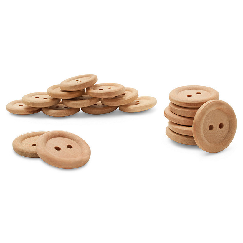 Woodpeckers Crafts, DIY Unfinished Wood 3/4" Button, Pack of 50 Image