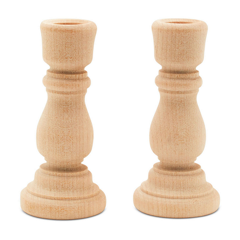 Woodpeckers Crafts, DIY Unfinished Wood 3" Candlestick, Pack of 25 Image