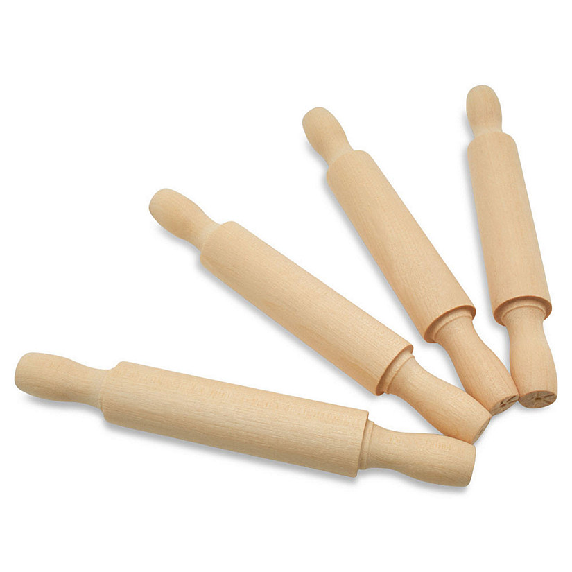 Woodpeckers Crafts, DIY Unfinished Wood 5" Rolling Pin, Pack of 25 Image