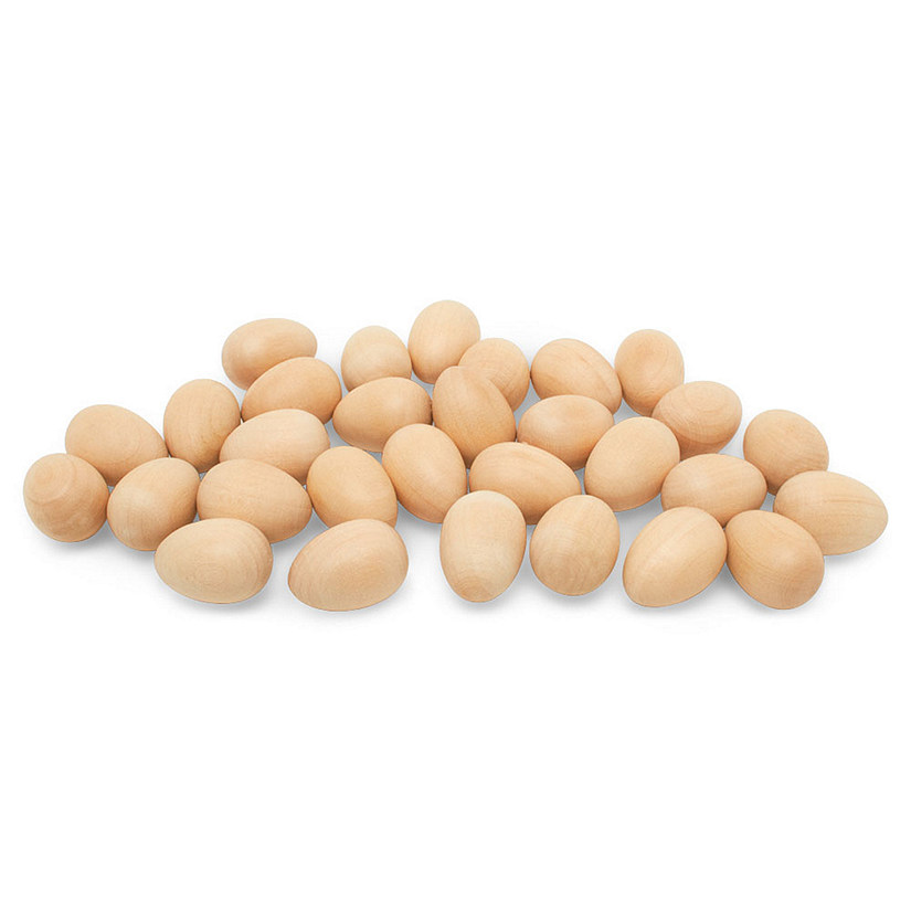 Woodpeckers Crafts, DIY Unfinished Wood 7/8" Egg, Pack of 100 Image