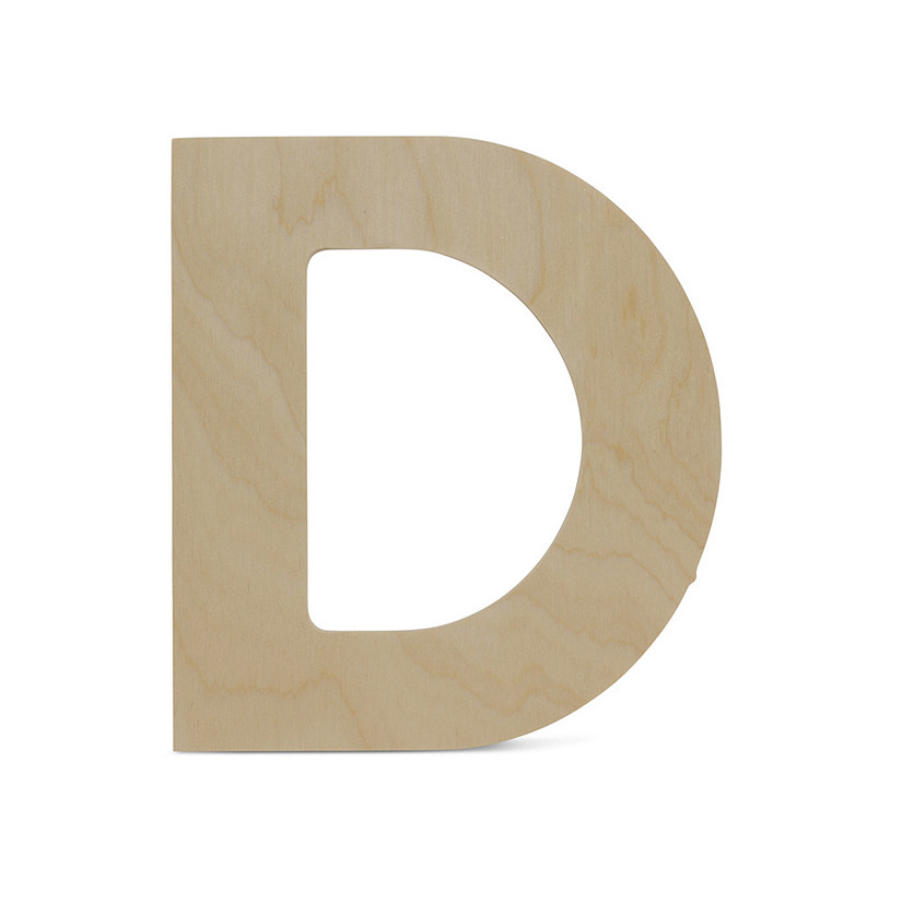 Woodpeckers Crafts, DIY Unfinished Wood 8" Letter D, Pack of 3 Image