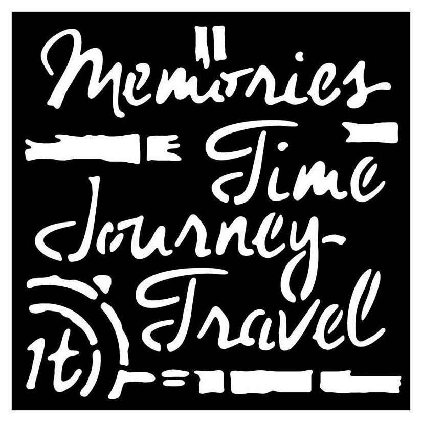 Woodware Craft Collection Woodware 6 x 6 Stencil Time Travel Image