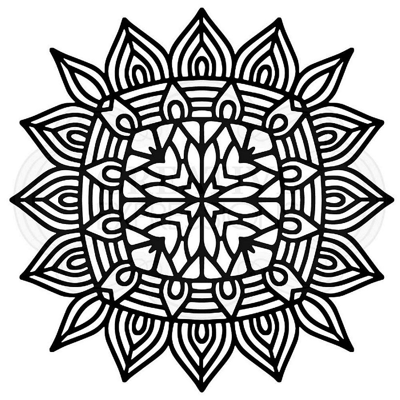 Woodware Craft Collection Woodware Aztec Mandala 68 in x 68 in Stencil Image