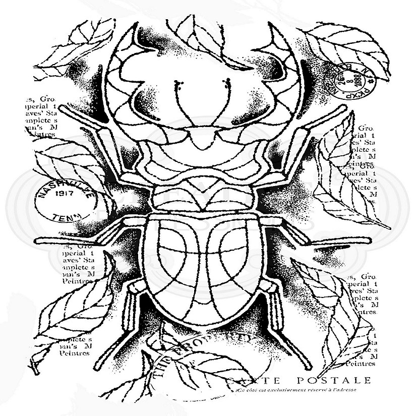 Woodware Craft Collection Woodware Clear Singles Stag Beetle 4 in x 6 in Stamp Image