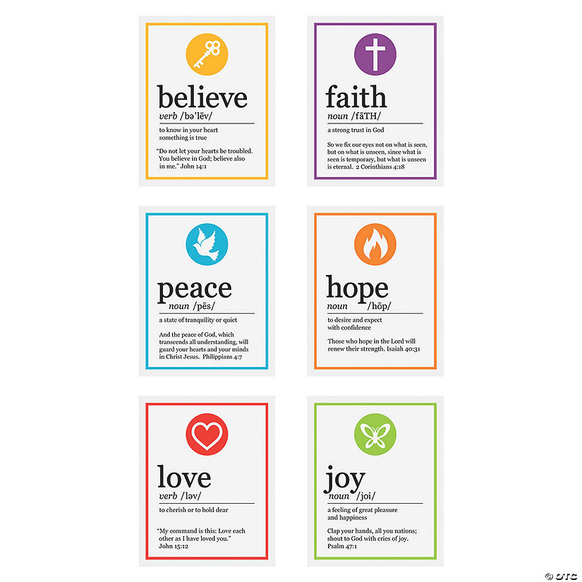 Words of Faith Definition Mini Cutouts - 6 Pc. Image