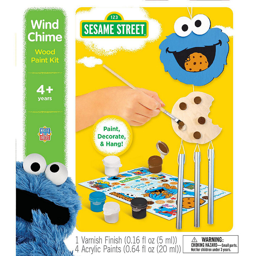 Works of Ahhh... Sesame Street - Cookie Monster Wind Chime Paint Kit Image