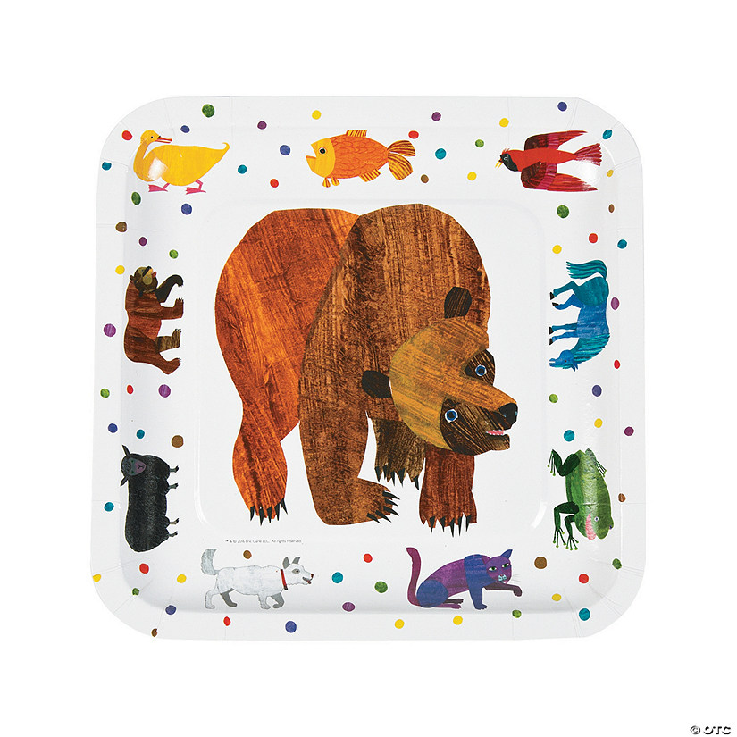 World of Eric Carle Brown Bear, Brown Bear, What Do You See? Paper Dinner Plates - 8 Ct. Image